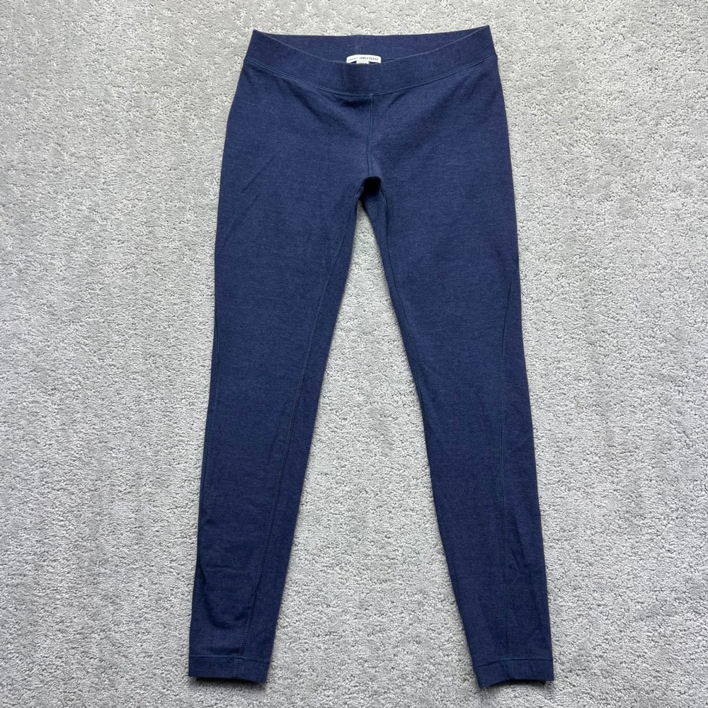 James Perse Standard Leggings Womens 1 Blue Heather Low Rise Pull On Lounge USA